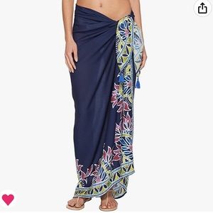 Trina Turk Lotus Batik Pareo Multi‎ Color Wrap one size fits all